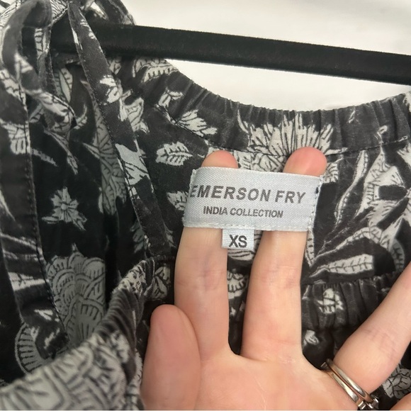 Emerson Fry Daphne India Collection Floral Ruffle Off Shoulder Dress Sundress - Picture 6 of 8